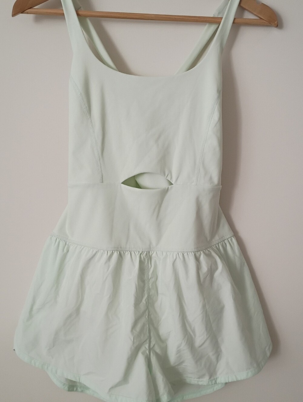 Free People Righteous Runsie Cactus Green Romper Tennis Pickleball Preppy
